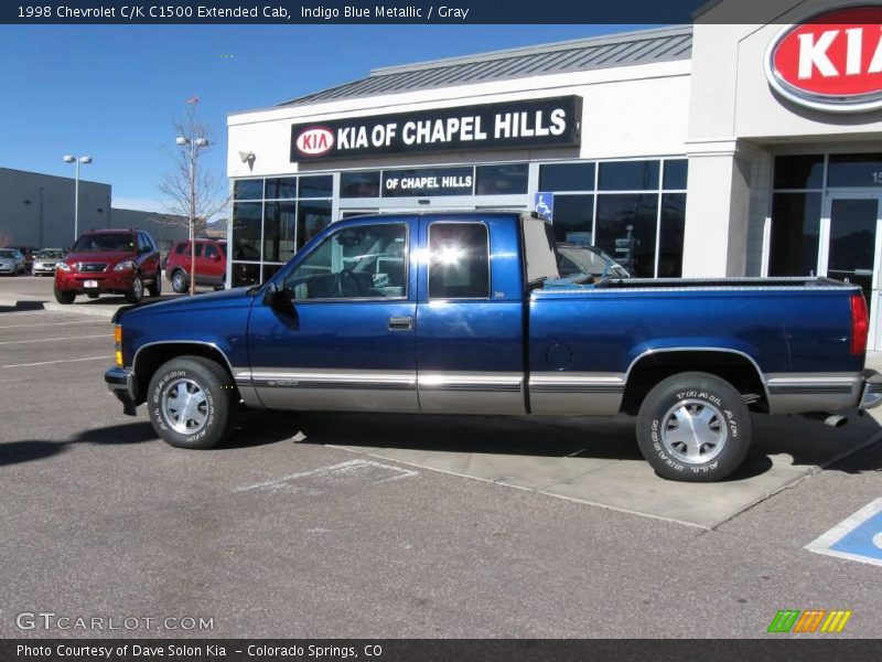 Indigo Blue Metallic / Gray 1998 Chevrolet C/K C1500 Extended Cab