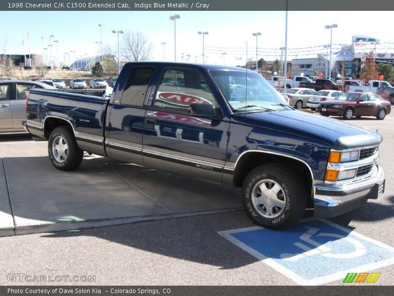 Indigo Blue Metallic / Gray 1998 Chevrolet C/K C1500 Extended Cab