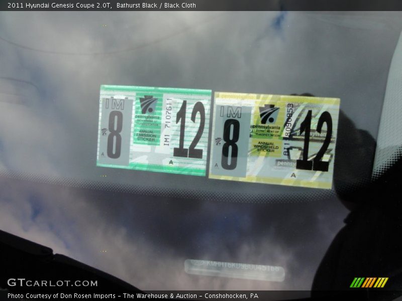 Bathurst Black / Black Cloth 2011 Hyundai Genesis Coupe 2.0T