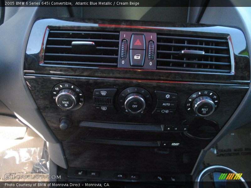 Atlantic Blue Metallic / Cream Beige 2005 BMW 6 Series 645i Convertible