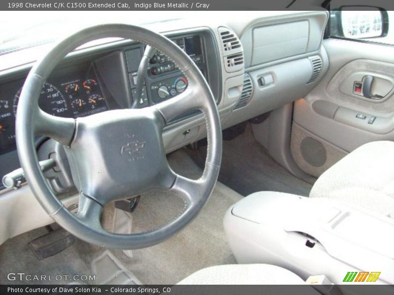 Indigo Blue Metallic / Gray 1998 Chevrolet C/K C1500 Extended Cab