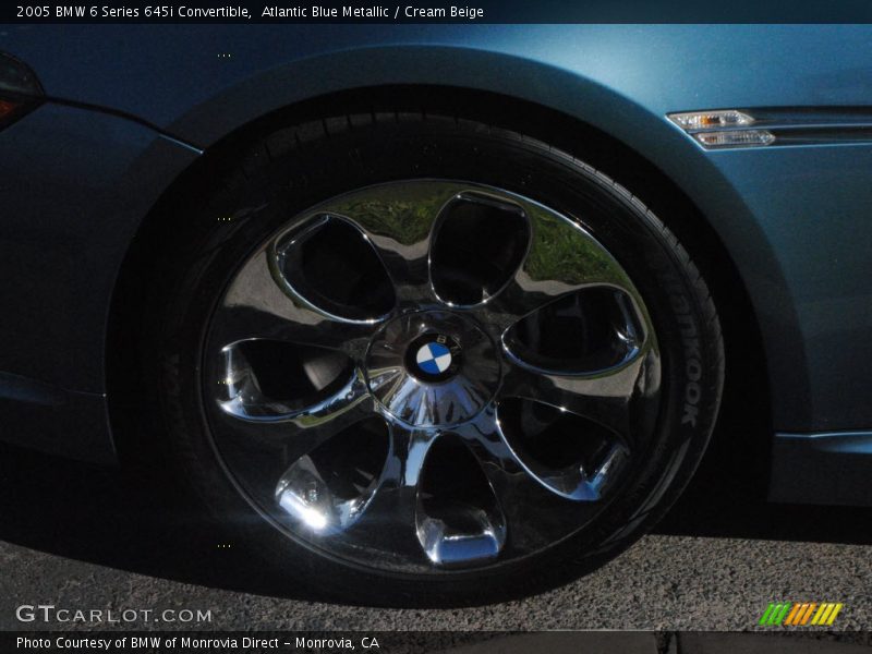 Atlantic Blue Metallic / Cream Beige 2005 BMW 6 Series 645i Convertible