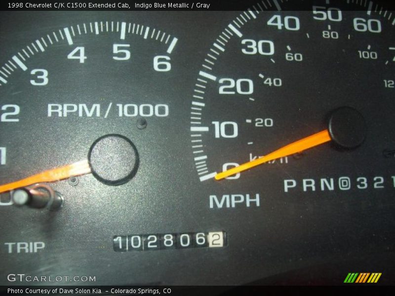 Indigo Blue Metallic / Gray 1998 Chevrolet C/K C1500 Extended Cab