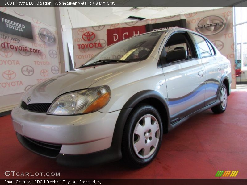 Alpine Silver Metallic / Warm Gray 2001 Toyota ECHO Sedan