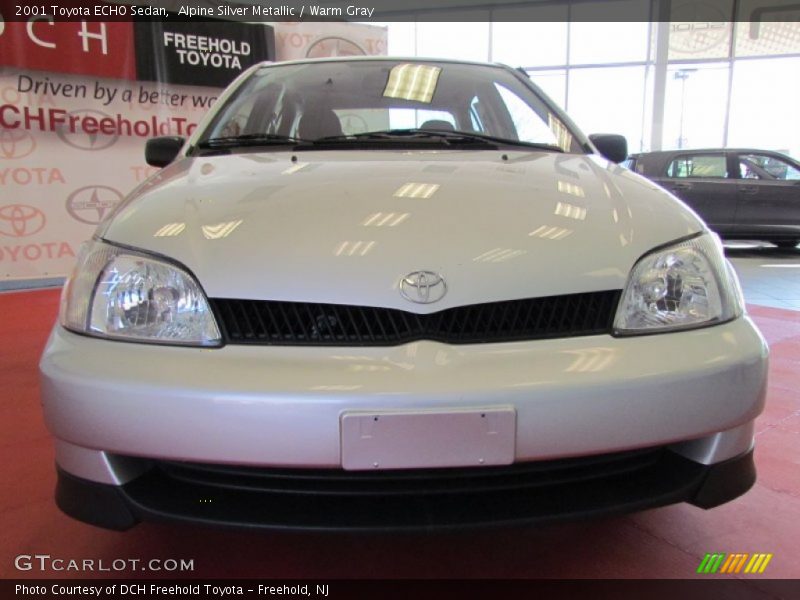 Alpine Silver Metallic / Warm Gray 2001 Toyota ECHO Sedan