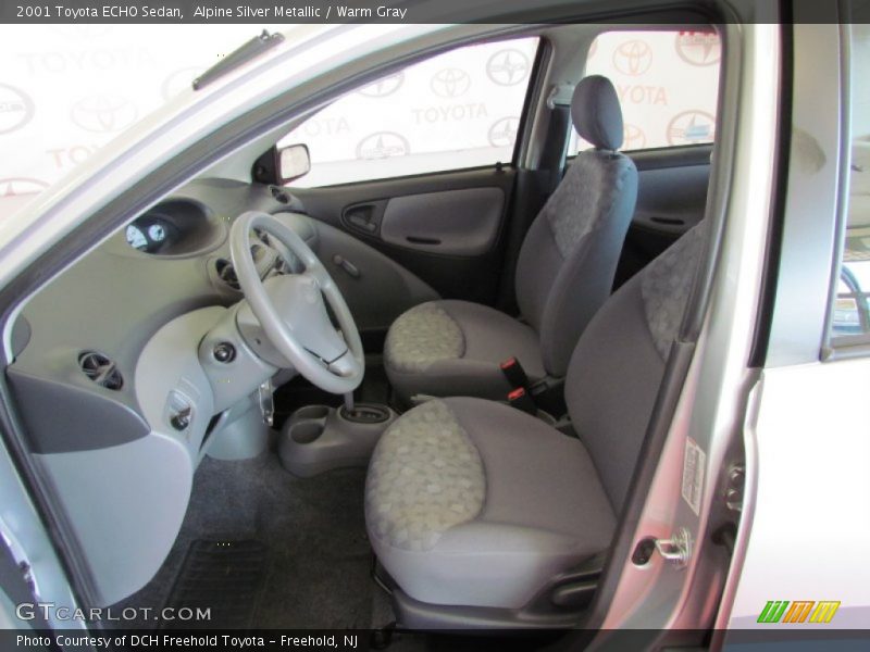 Alpine Silver Metallic / Warm Gray 2001 Toyota ECHO Sedan