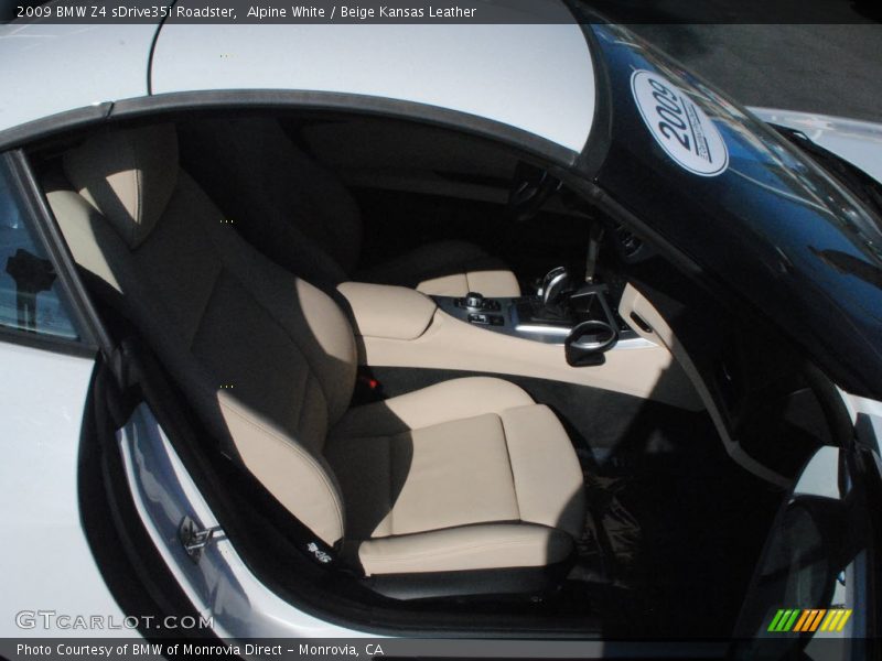 Alpine White / Beige Kansas Leather 2009 BMW Z4 sDrive35i Roadster