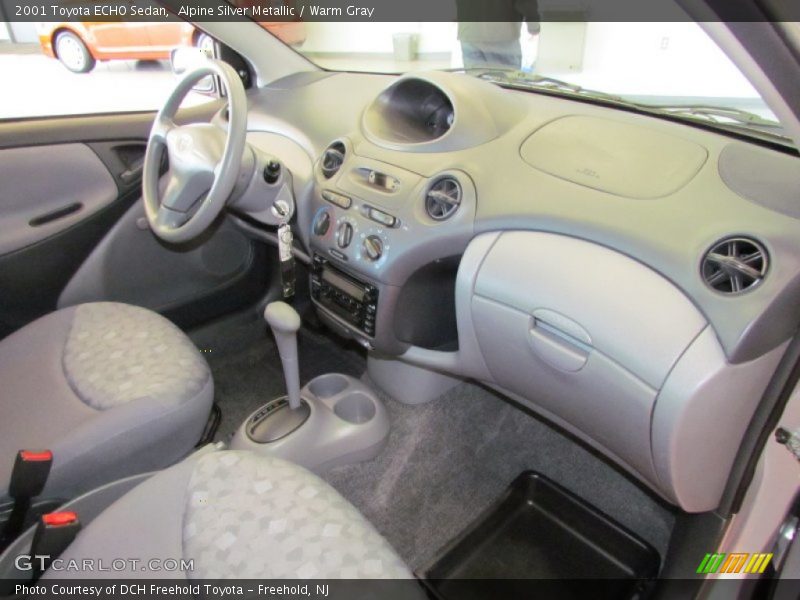 Alpine Silver Metallic / Warm Gray 2001 Toyota ECHO Sedan