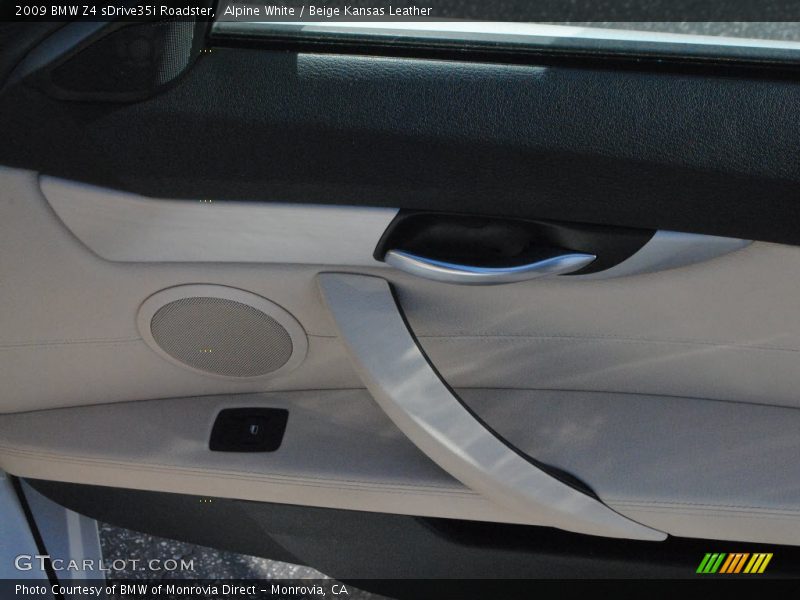 Alpine White / Beige Kansas Leather 2009 BMW Z4 sDrive35i Roadster