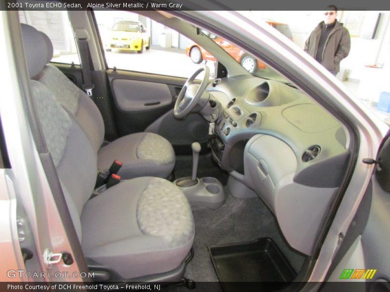 Alpine Silver Metallic / Warm Gray 2001 Toyota ECHO Sedan