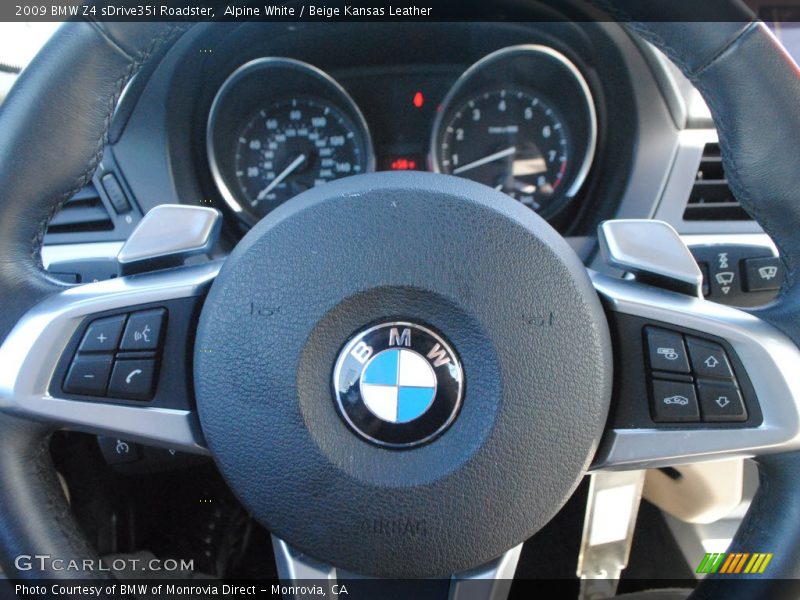 Alpine White / Beige Kansas Leather 2009 BMW Z4 sDrive35i Roadster