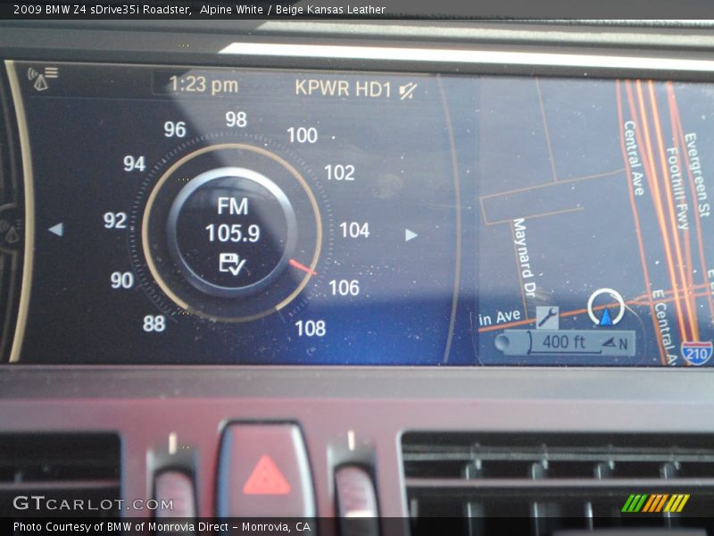 Navigation of 2009 Z4 sDrive35i Roadster