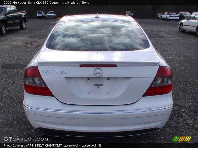 Arctic White / Stone 2009 Mercedes-Benz CLK 550 Coupe