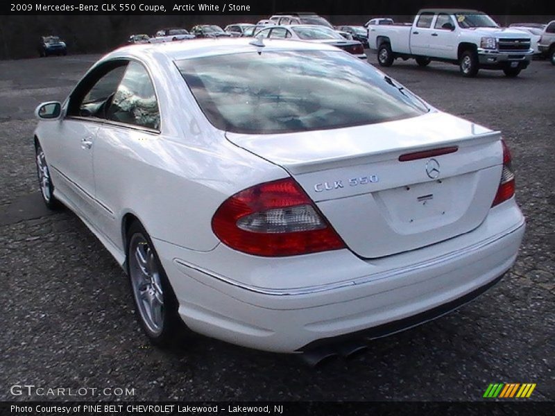 Arctic White / Stone 2009 Mercedes-Benz CLK 550 Coupe