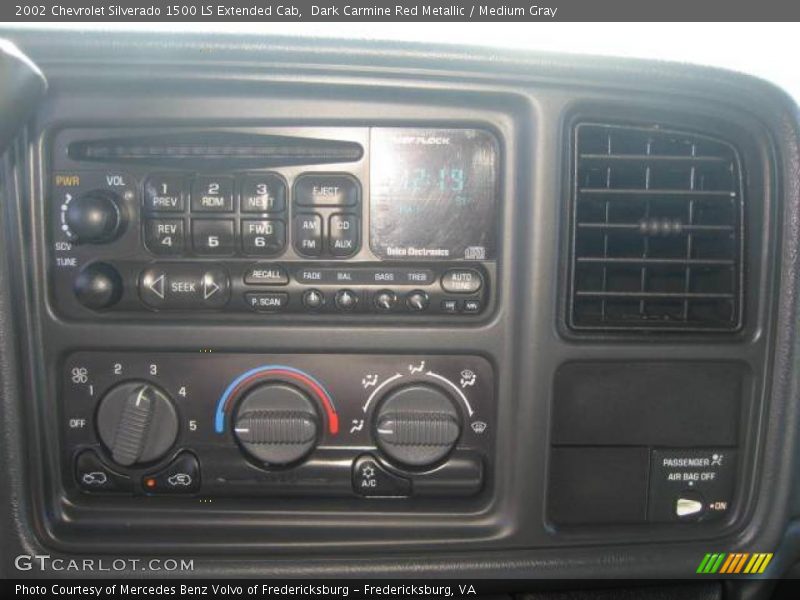 Dark Carmine Red Metallic / Medium Gray 2002 Chevrolet Silverado 1500 LS Extended Cab