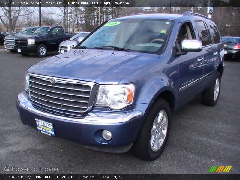 Marine Blue Pearl / Light Graystone 2008 Chrysler Aspen Limited 4WD