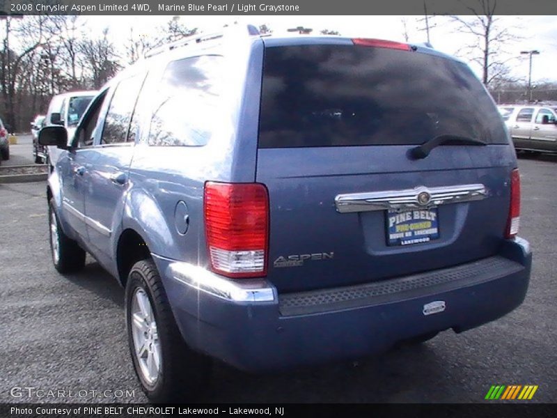 Marine Blue Pearl / Light Graystone 2008 Chrysler Aspen Limited 4WD