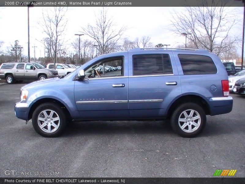 Marine Blue Pearl / Light Graystone 2008 Chrysler Aspen Limited 4WD