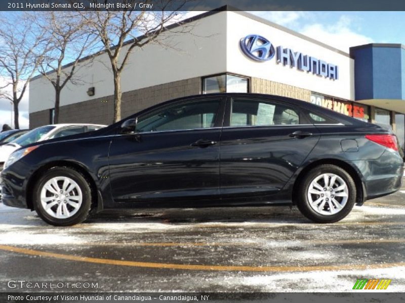Midnight Black / Gray 2011 Hyundai Sonata GLS
