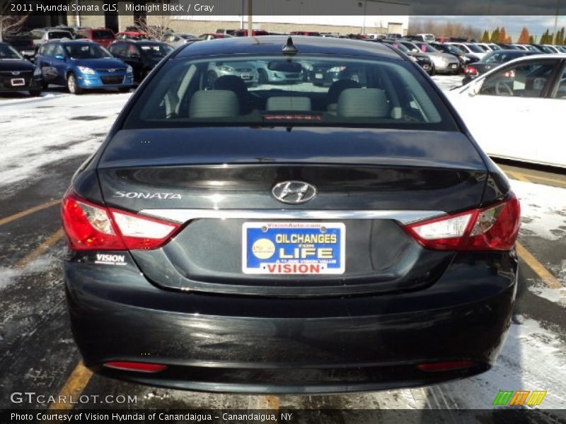 Midnight Black / Gray 2011 Hyundai Sonata GLS