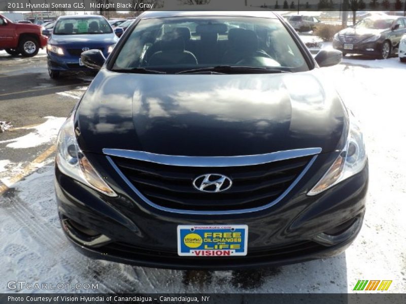 Midnight Black / Gray 2011 Hyundai Sonata GLS