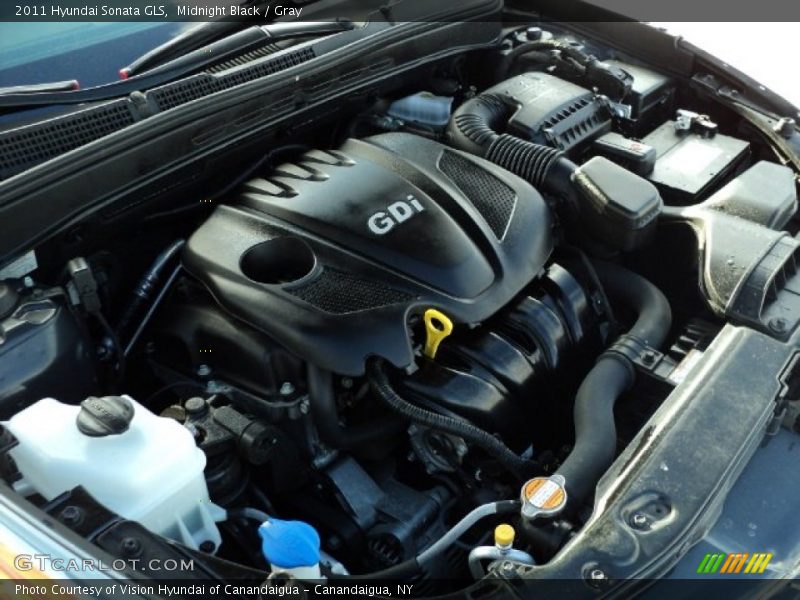 Midnight Black / Gray 2011 Hyundai Sonata GLS