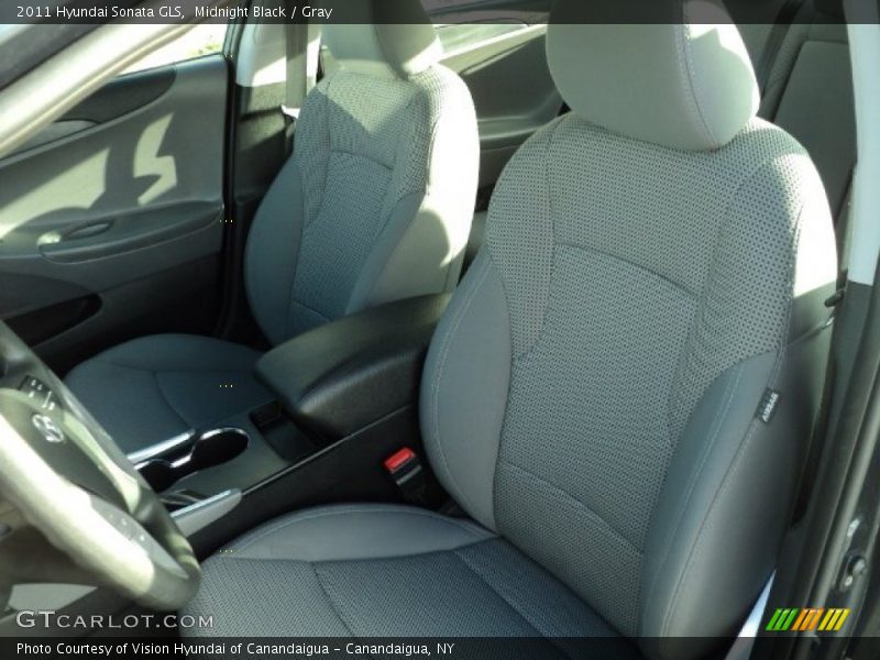 Midnight Black / Gray 2011 Hyundai Sonata GLS