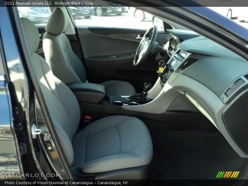 Midnight Black / Gray 2011 Hyundai Sonata GLS