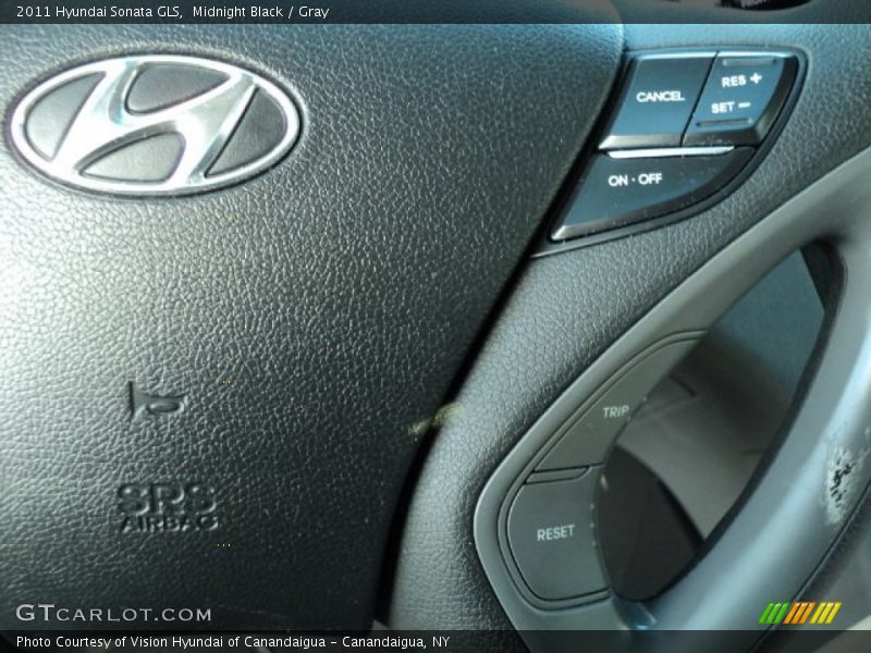 Midnight Black / Gray 2011 Hyundai Sonata GLS