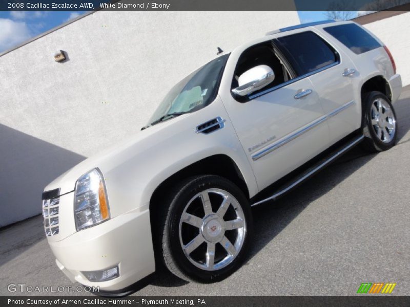 White Diamond / Ebony 2008 Cadillac Escalade AWD