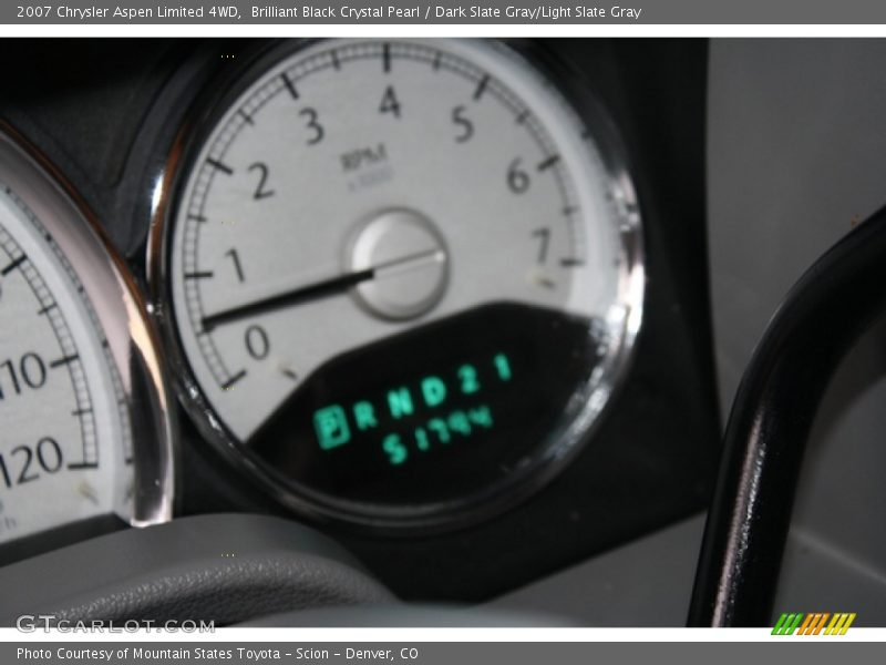 Brilliant Black Crystal Pearl / Dark Slate Gray/Light Slate Gray 2007 Chrysler Aspen Limited 4WD