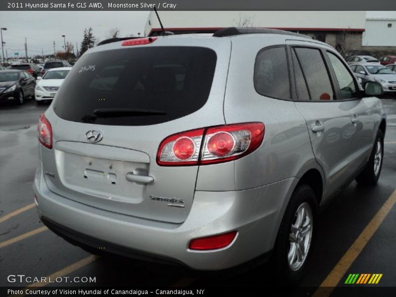 Moonstone Silver / Gray 2011 Hyundai Santa Fe GLS AWD