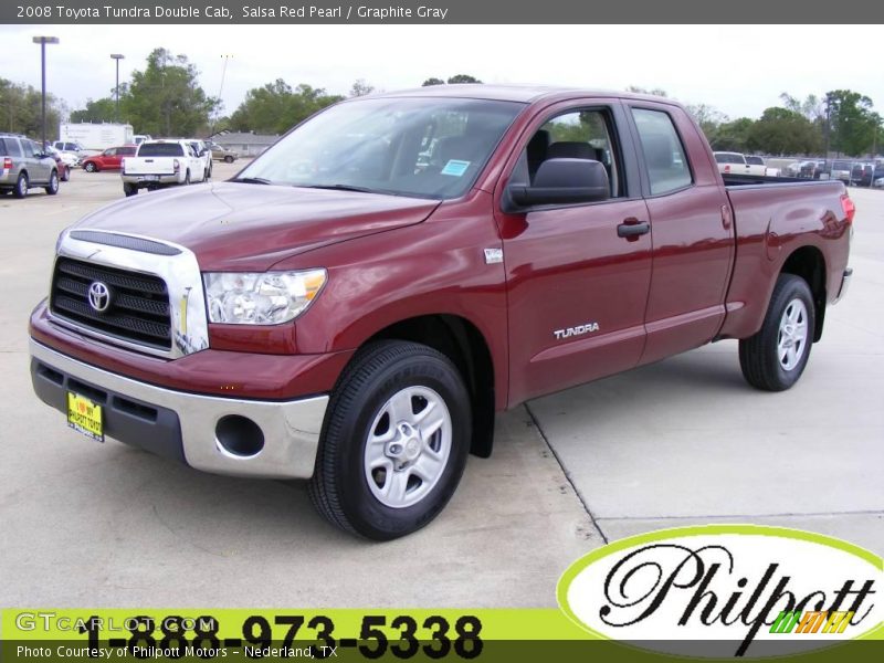 Salsa Red Pearl / Graphite Gray 2008 Toyota Tundra Double Cab