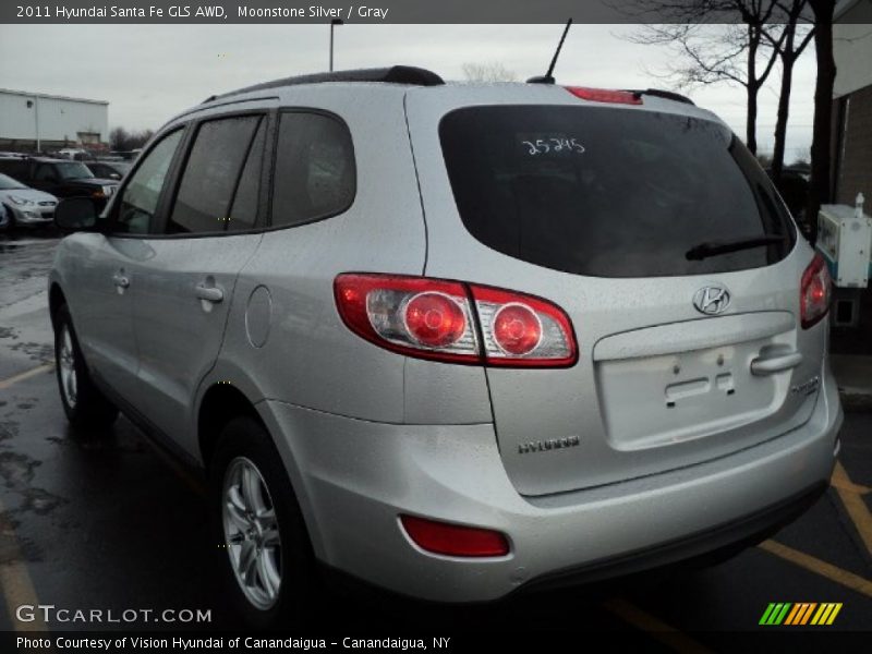 Moonstone Silver / Gray 2011 Hyundai Santa Fe GLS AWD