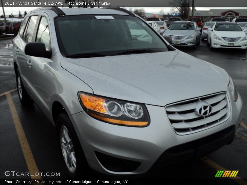 Moonstone Silver / Gray 2011 Hyundai Santa Fe GLS AWD