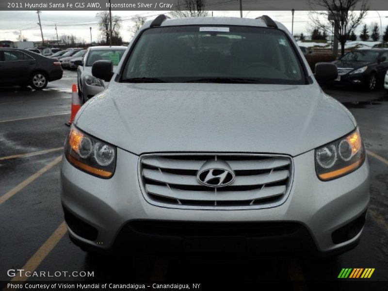 Moonstone Silver / Gray 2011 Hyundai Santa Fe GLS AWD