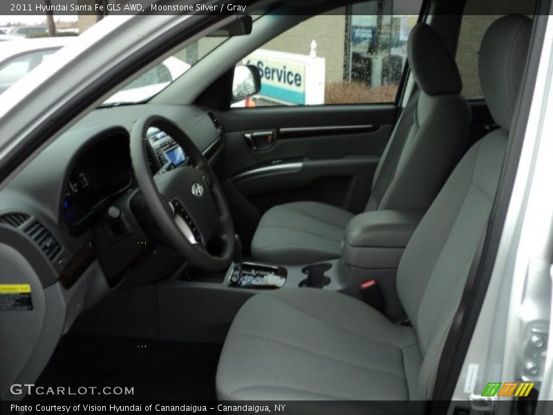 Moonstone Silver / Gray 2011 Hyundai Santa Fe GLS AWD