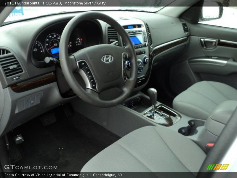 Gray Interior - 2011 Santa Fe GLS AWD 