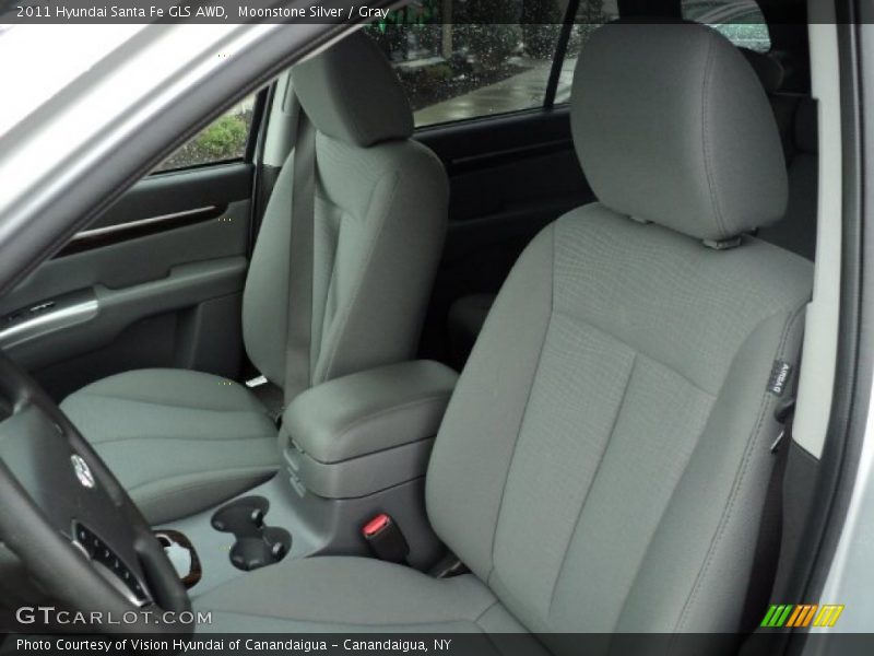 Moonstone Silver / Gray 2011 Hyundai Santa Fe GLS AWD