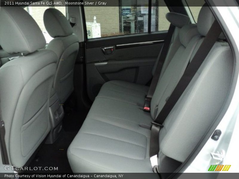 Moonstone Silver / Gray 2011 Hyundai Santa Fe GLS AWD