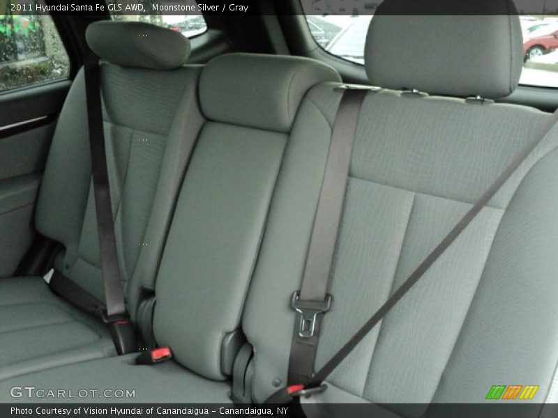 Moonstone Silver / Gray 2011 Hyundai Santa Fe GLS AWD