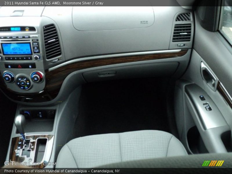 Moonstone Silver / Gray 2011 Hyundai Santa Fe GLS AWD