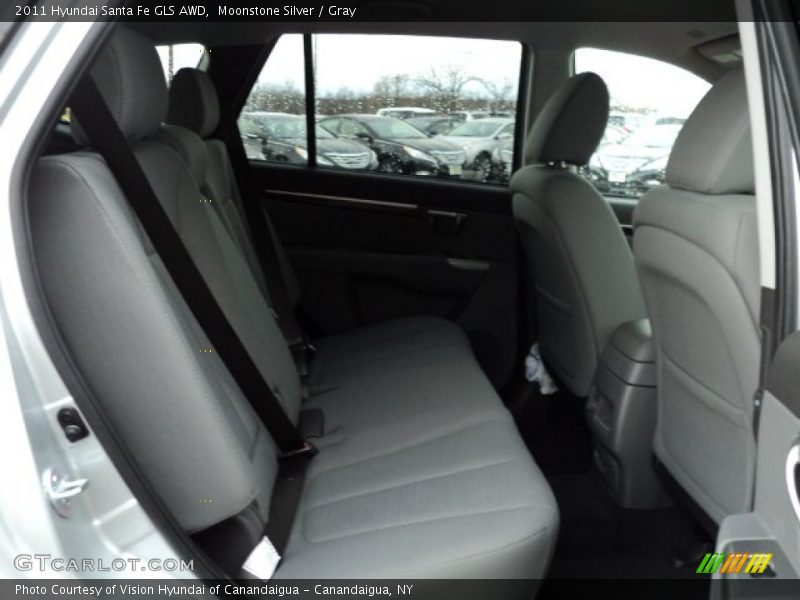 Moonstone Silver / Gray 2011 Hyundai Santa Fe GLS AWD