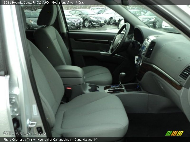 Moonstone Silver / Gray 2011 Hyundai Santa Fe GLS AWD