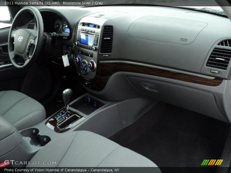 Moonstone Silver / Gray 2011 Hyundai Santa Fe GLS AWD
