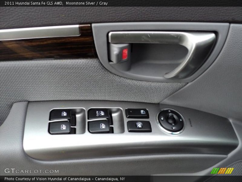 Moonstone Silver / Gray 2011 Hyundai Santa Fe GLS AWD