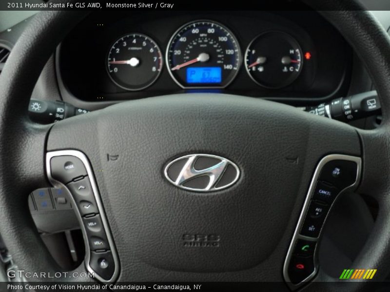 Moonstone Silver / Gray 2011 Hyundai Santa Fe GLS AWD
