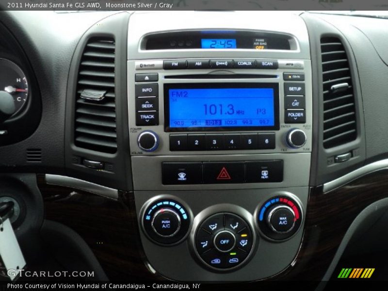 Moonstone Silver / Gray 2011 Hyundai Santa Fe GLS AWD