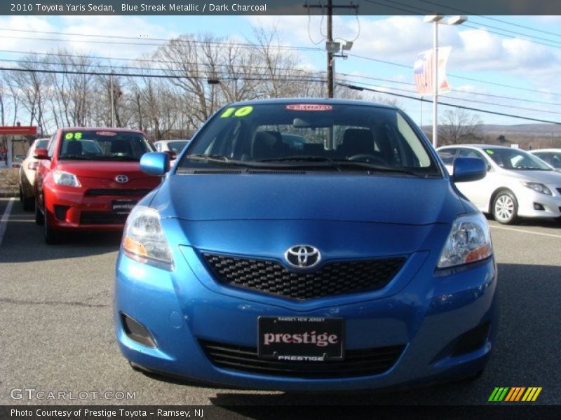 Blue Streak Metallic / Dark Charcoal 2010 Toyota Yaris Sedan