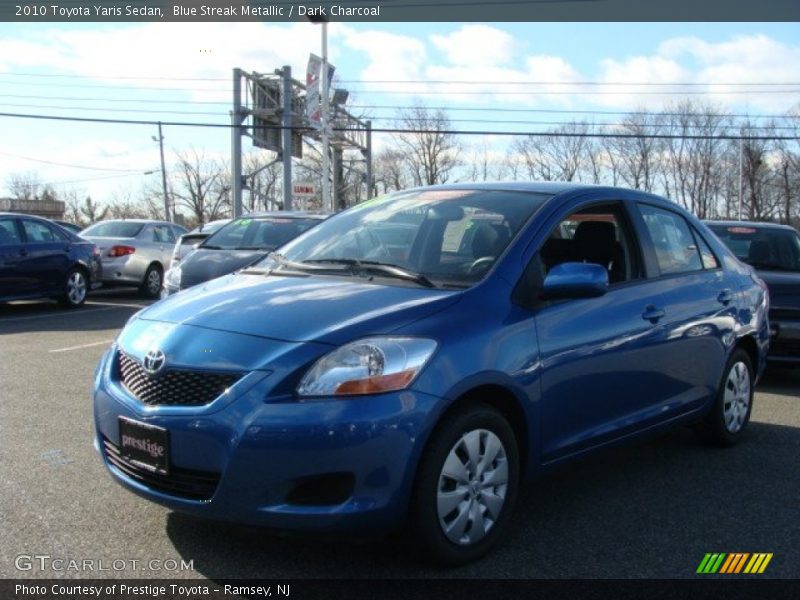 Blue Streak Metallic / Dark Charcoal 2010 Toyota Yaris Sedan